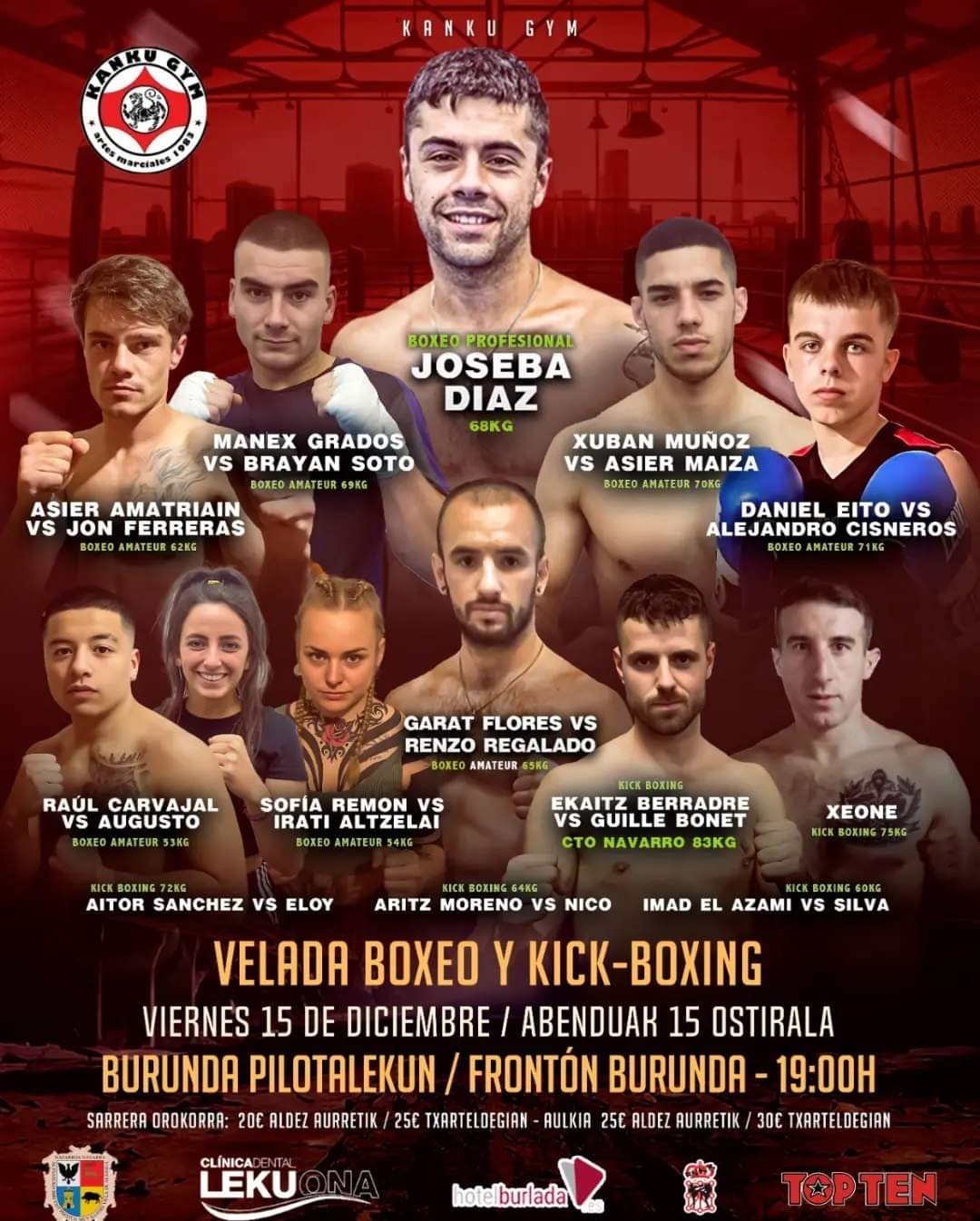 Velada Boxeo y Kick-Boxing 15 de diciembre en Alsasua